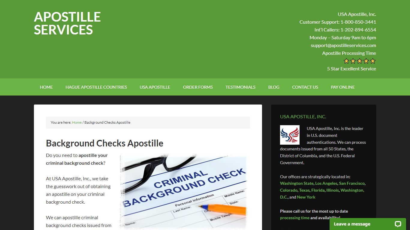 Background Checks Apostille – Apostille Services